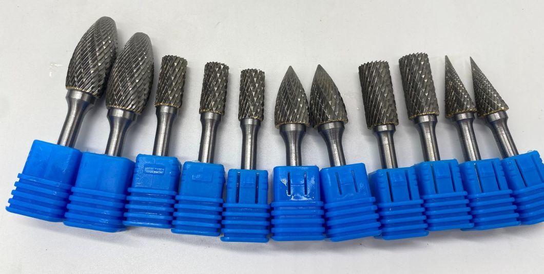 China Factory Source Wholesaler Yg8 6mm 6.35mm 1/4&quot; Shank Dremel Rotary File with Long Shankbur Solid Tungsten Carbide Burr