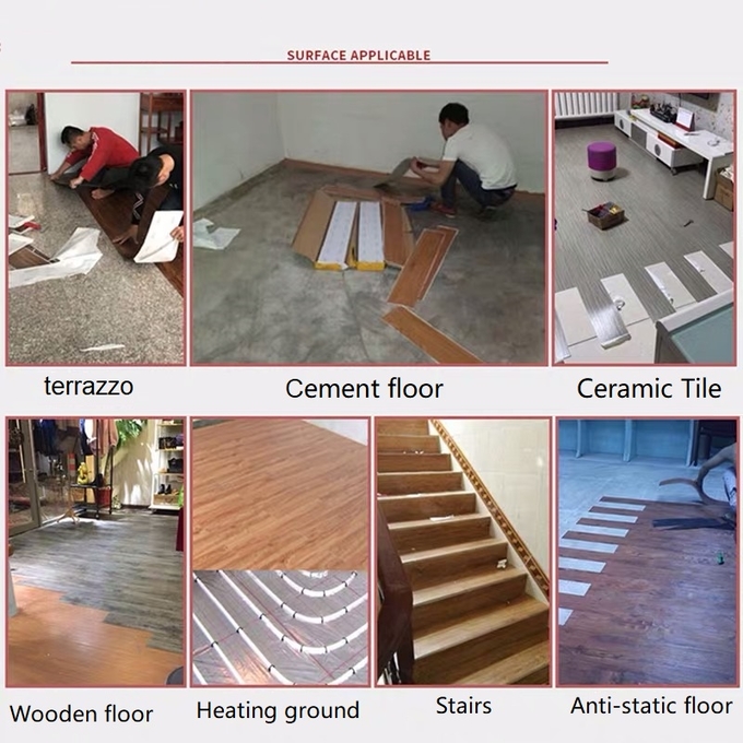Glue Adhesive LVT Flooring Plastic Vinyl Flooring For Commercial Decoration 0