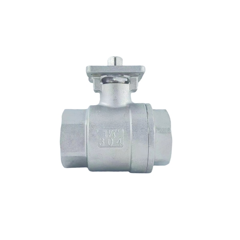 Sold 304/316 Stainless Steel Two-Piece Internal Screw Ball Valve with Platform