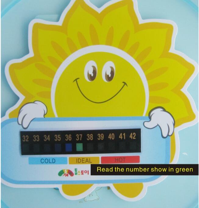 Handheld Card Water Thermometer For Baby Bath , Lovely Sunflower Style