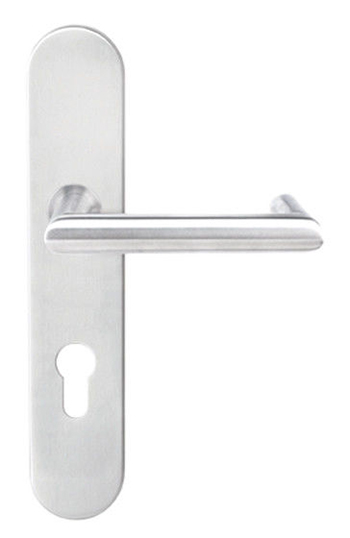 EN1634-1 fire rated ss commercial door handle with long backplate