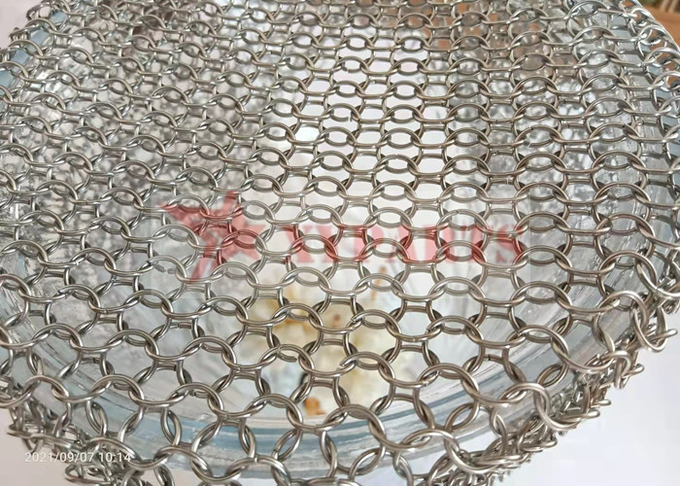 Stainless Steel Welded Chain Mail Ring Metal Mesh Curtain For Screen 1