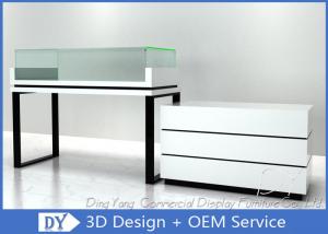 White Jewelry Display Cases Retail Glass Wooden Jewellery