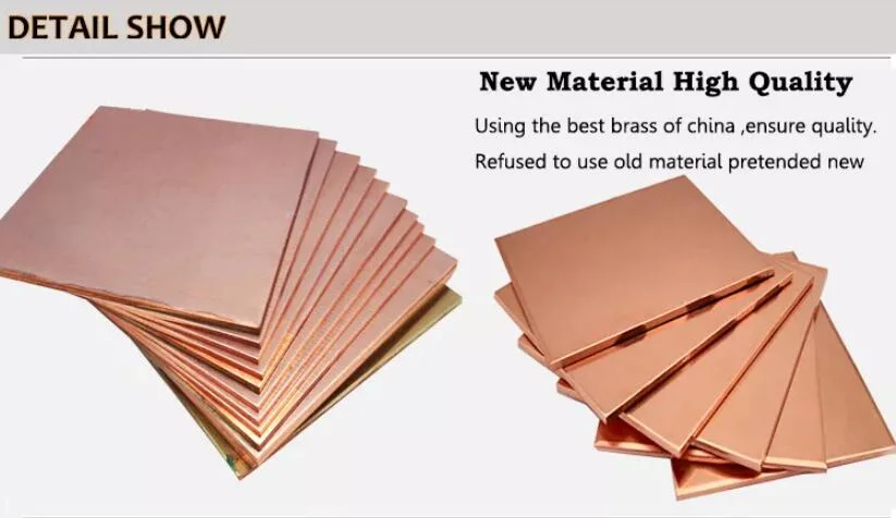 High Quality Copper Plate Copper Sheet 99.9% Purity Made in China