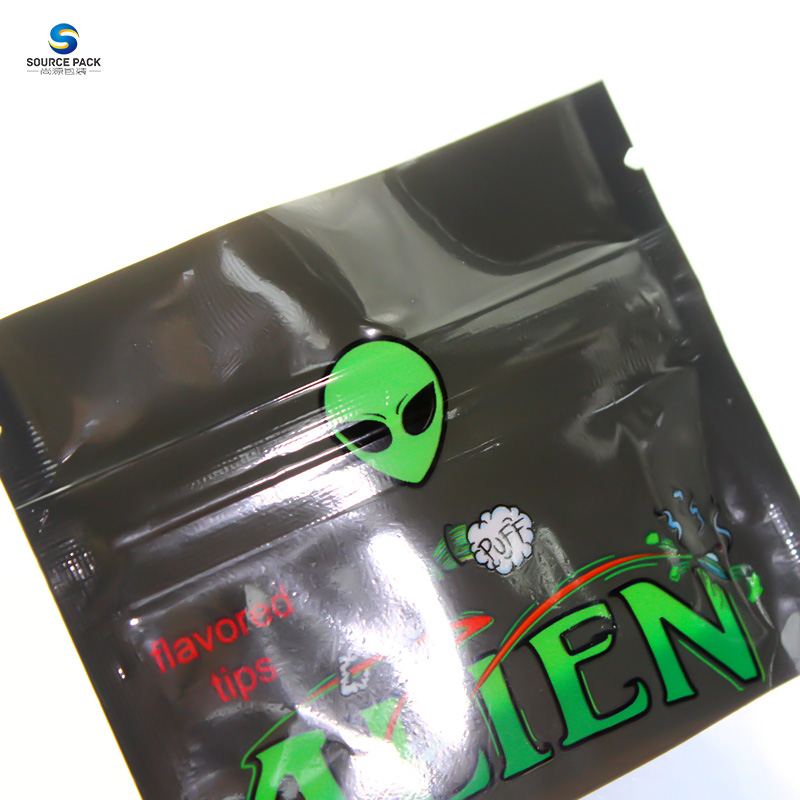 Matte Finished Weed Mylar Bag With Zipper Food -Grade Doypack With Foil