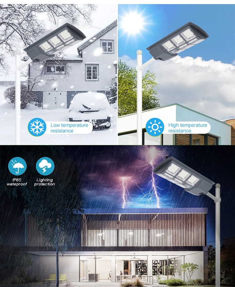 Garden Road Ip65 Outdoor Waterproof Solar Light ABS 100w 200w 300w 400w 500w Integrated All In One Led Solar Street Light
