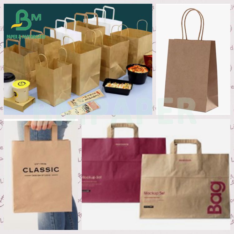 Recyclable 150grs Brown Semi Estensible Packing Bag Kraft Paper