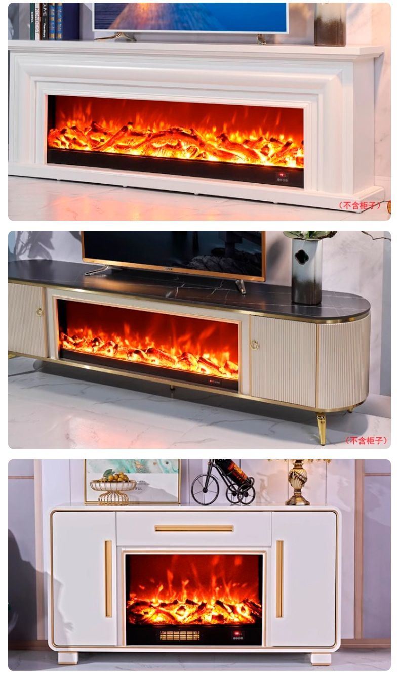 Heating Function OEM Simulation Electric Wall Fireplace