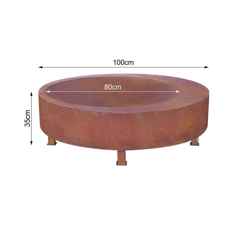 Outdoor Fire Bowl Custom Fire Pit Wood Burning Large Outdoor Steel BBQ Fire Bowl