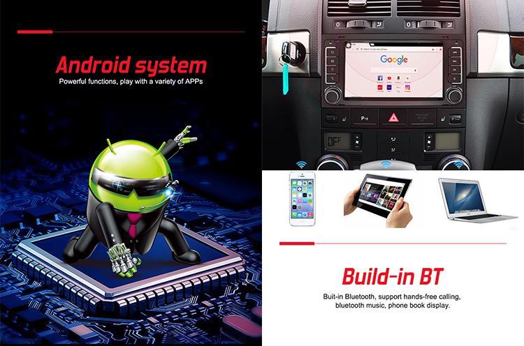 Volkswagen Touareg Android 7inch IPS Car Player 2din Car Radio Car Stereo Support 4G DSP