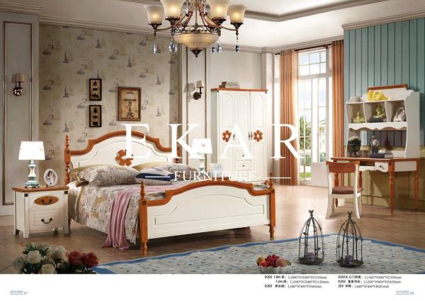 Latest European Mediterranean Style Bedroom Furniture Ivory