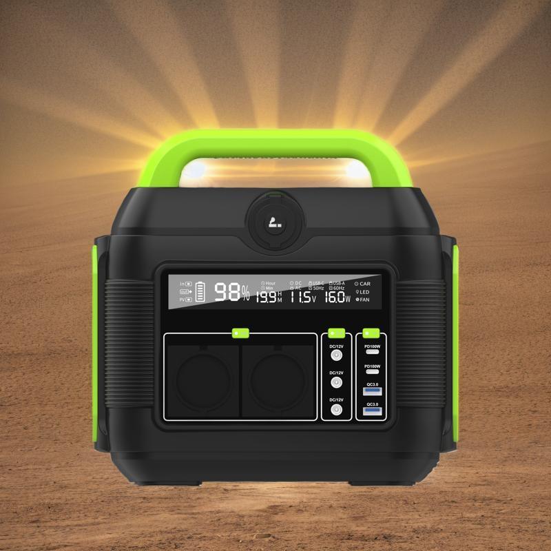 600W Sine Wave 220V 576wh Outdoor Camping Lithium Battery Mobile Power Supply Home Emergency Drone Oxygen Generator Energy Storage Power Station