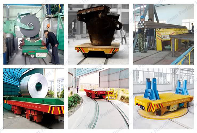 Heavy Duty Automated Guided Vehicles Electric Steel Product Plant Transfer Bogie