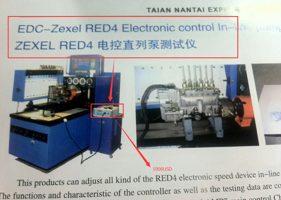RED4 diesel pump tester for Zexel electric control in-line pump