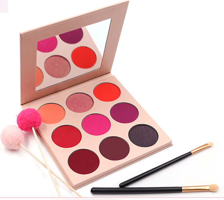 2019 New 9 Color Matte Eyeshadow Palette private label Makeup Shimmer Eye Shadow Palettes Cosmetics custom vegan makeup OEM