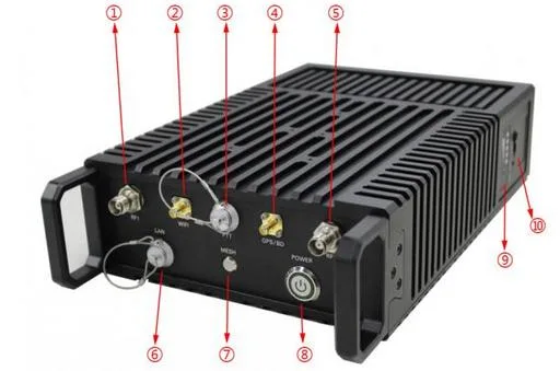 Military Police Manpack Multi-Hop MIMO 10W High Power AES IP Mesh Radio Video Transmitter