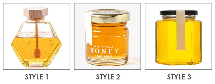 Cheap Price 100ml 220ml Hexagon Honey Jar with Dipper