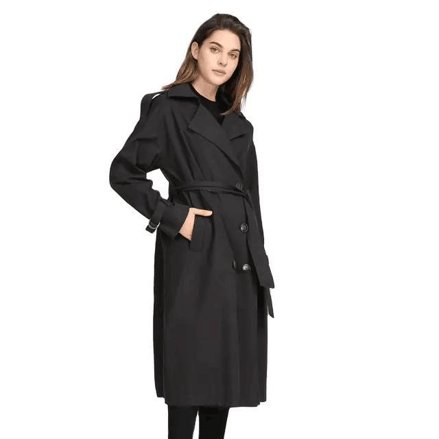 Customized Autumn Gabardina Ladies Overcoat Plus Size Long Sleeve Trench Coat for Women