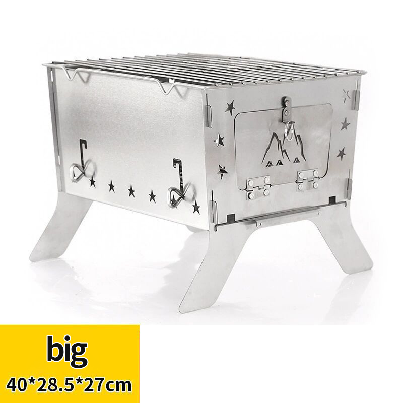 Stainless Steel Campfire Camping Barbecue BBQ Stove Oven Grill