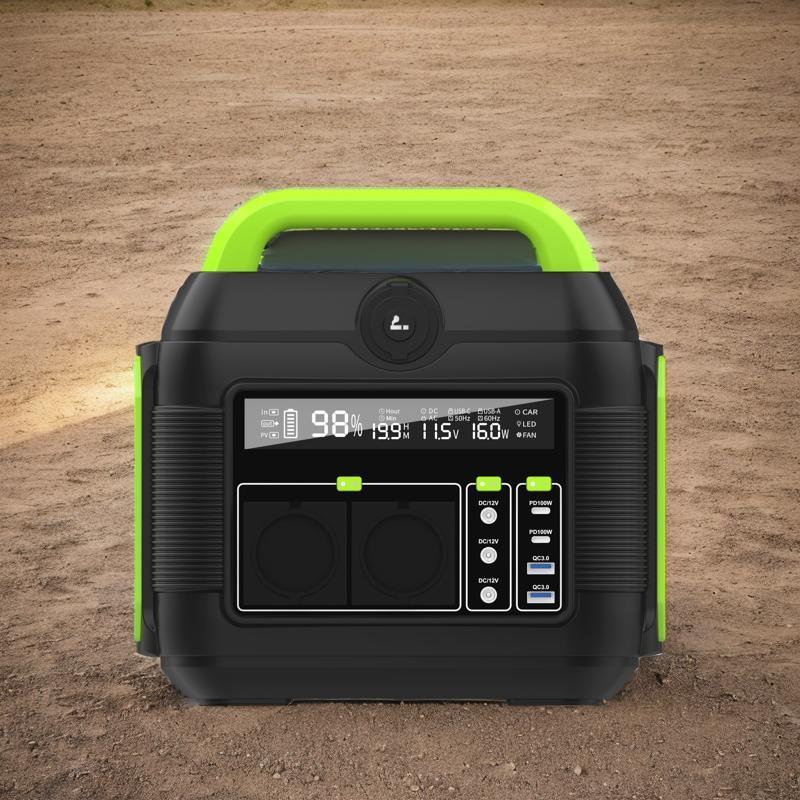 Household Portable Solar Cell Generator Outdoor Camping Travel Mobile Power 600W Multi-Function Output Power Station