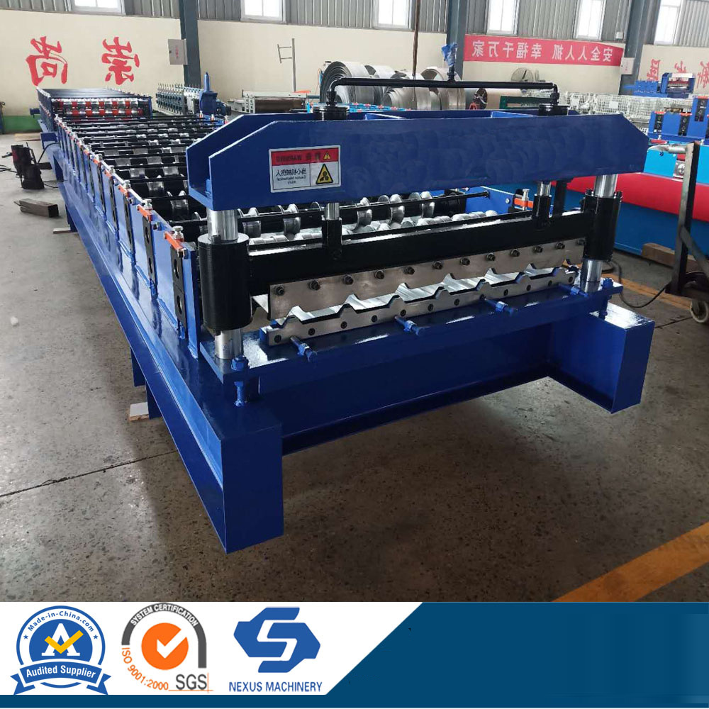 Galvanized Zinc Roofing Profile Sheet Roll Forming Machine Making Trapezoid Roof Sheet