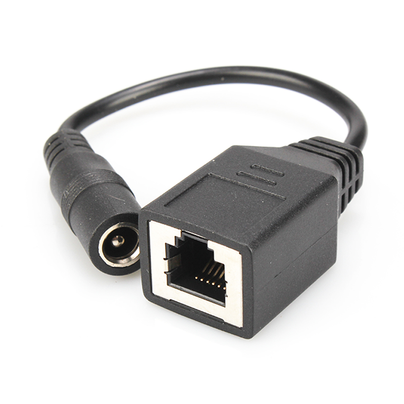 DC To RJ11 Jack Connector Black Telephone Cable Cord With Shield