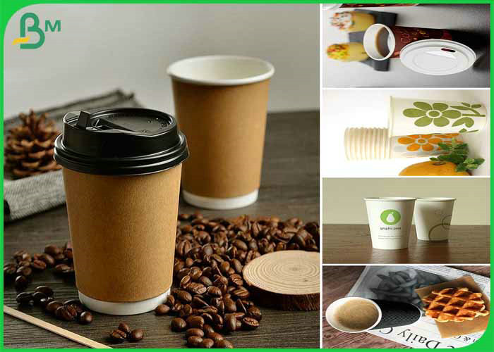 Fully Safe & Clean 70*100cm 160gsm +12g PE Cup Paper Roll For Coffee Cup