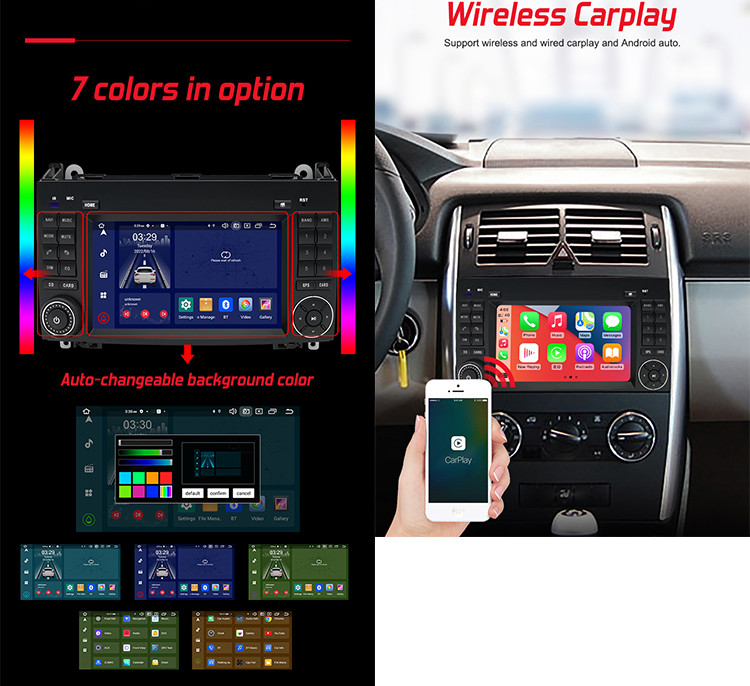 Android 12 OEM Car Radio , Deckless Car Stereo For Mercedes Benz B200 W209​