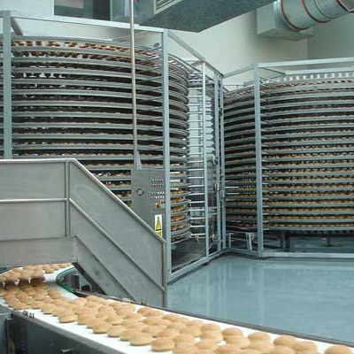 China Industrial Baking Hamburger Bread Cooling Spiral Chiller