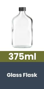 Ilyapa 375ml Glass Flask Bottles