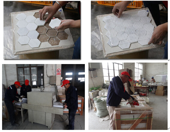a variety of shape designs marble mosic floor tile 