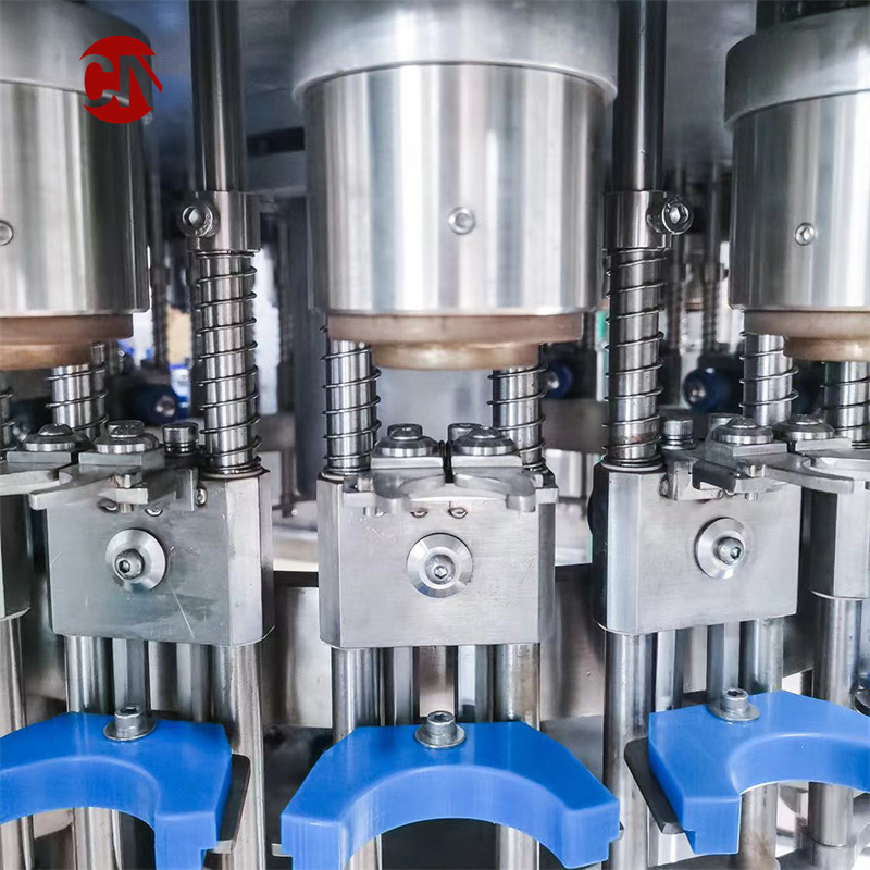 Automatic Liquid Carbonated Drink Water Glass Bottle Washer Capping Filling Machine Processing Line