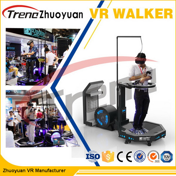 Multiplayer Video Game Virtual Reality Treadmill , Airport Motion 9D Movie Theater