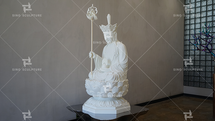 1:1 3D Printing Model Gold Leaf Bronze Sitting Ksitigarbha Bodhisattva Statue.