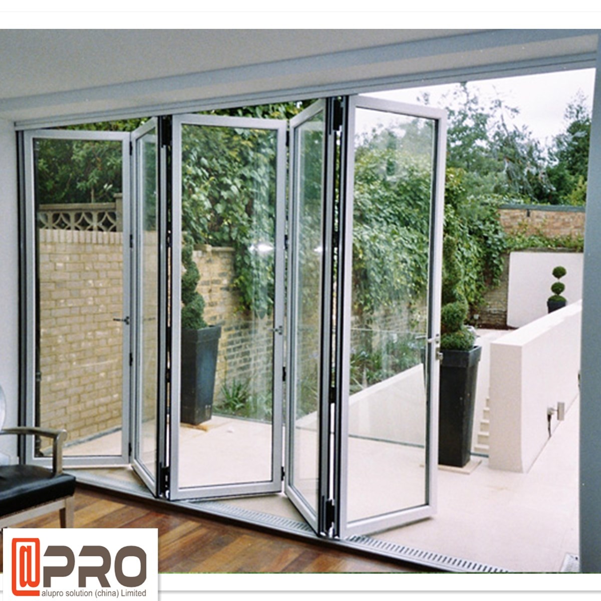 balcony aluminium bifold door,bifold glass exterior doors,Double glazed aluminium bifold doors and windows