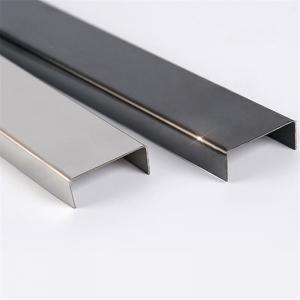 201 304 U Channel Polished Stainless Steel Edge Trims Decorative