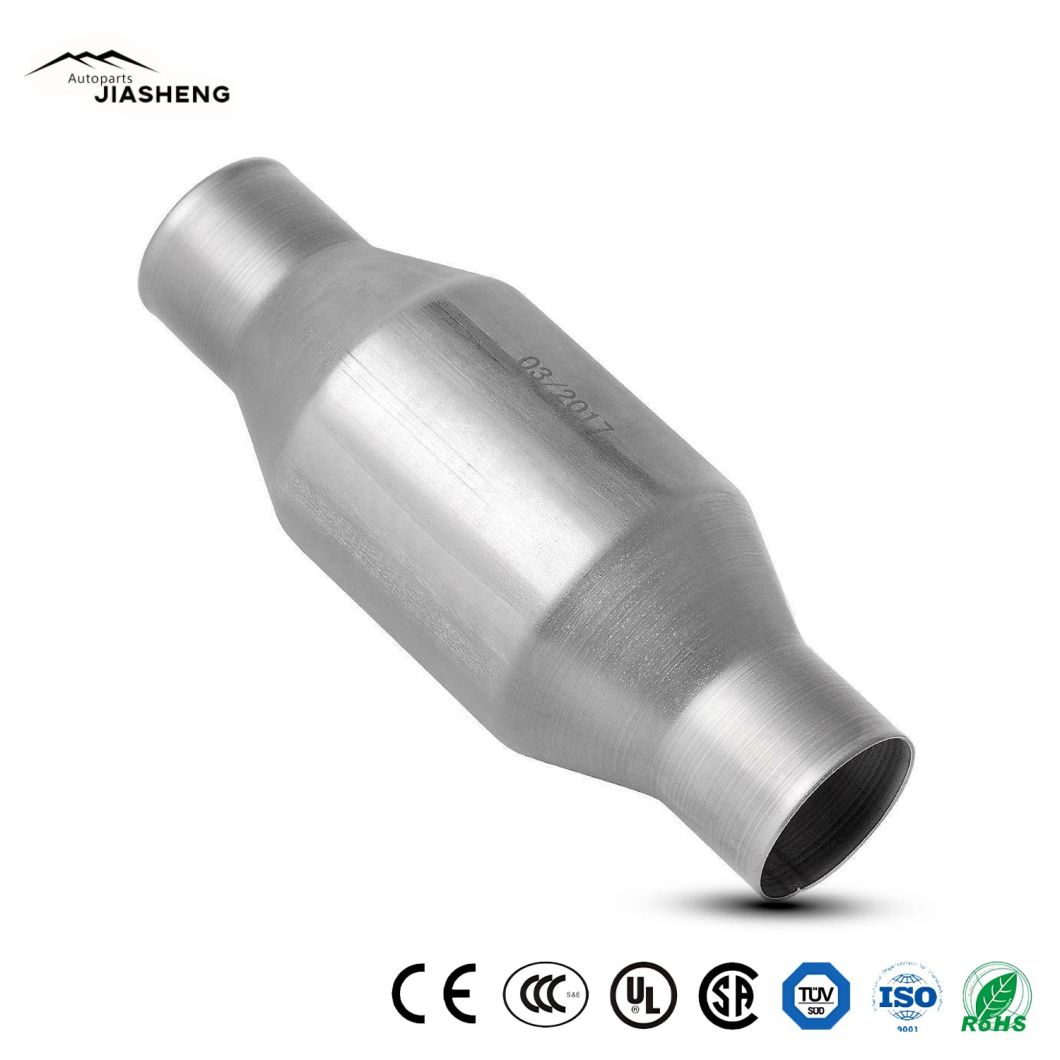 3 Inch Inlet/Outlet Catalytic Converter Universal-Fit Euro V Catalytic Converter Metallic Exhaust Catalyst Auto Catalytic Converter