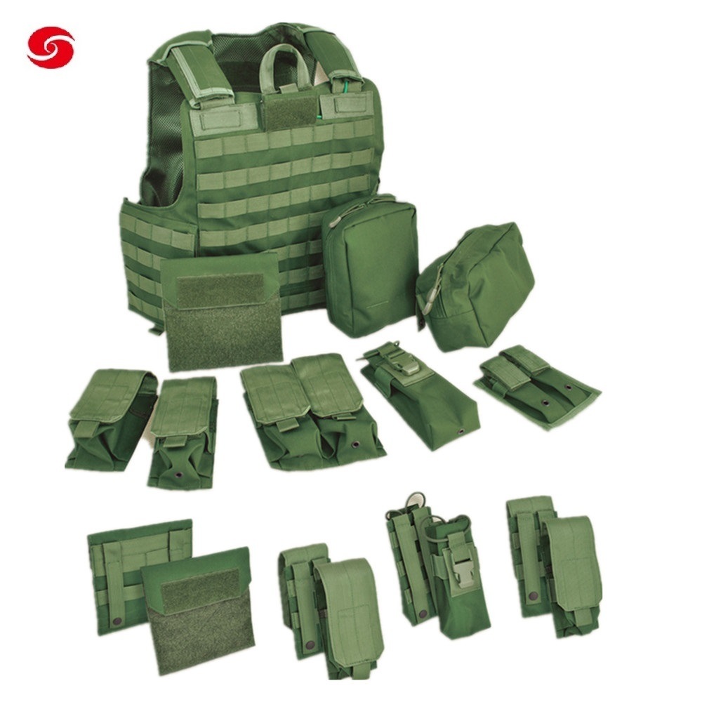 Army Police Military Bulletproof Equipment/Army Green Tactical Plate Carrier Vest/ Military Gear Load-Carrying Bulletproof Vest