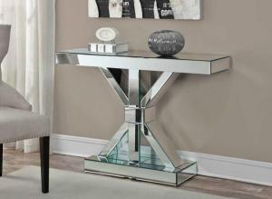 Hot Sales Sparkly Unique Console Table X Shaped Mirrored Hallway
