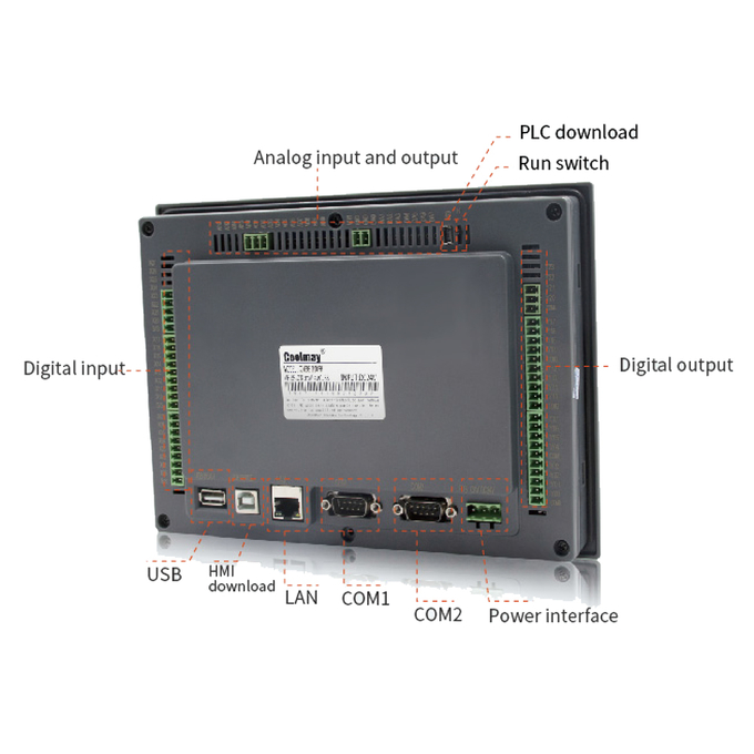 ODM Modbus RTU TCP Touch Panel PLC 30DI 30DO QM3G-70 KFH 0