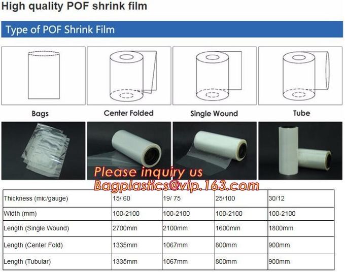 PE Shrink Film White 4m x 50m 210um,Automatic POF Film Heat Shrink Wrap,Food Grade POF shrinkable label Shrink Film pack 22