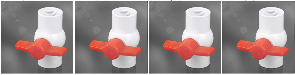 PVC Plastic Ball Valve White Ball Valve for Sewage Treatment Pipe System