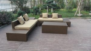 China Doux en plastique de meubles de rotin réglé avec le sofa moyen de 100x100x70cm on sale 