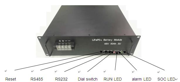 Telecom Batteries 48V 50Ah LFP Battery 3U Rack For Tele Communication Application