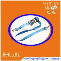 China High Tenacity  Industrial Lifting Straps Ratchet Tie Down 1500kg Blue Color on sale