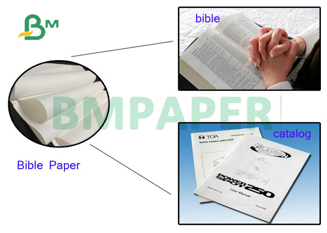 Abrasion Resistant A1 A0 30Gram 40Gram High Whiteness Bible Paper Roll For Making Bible 