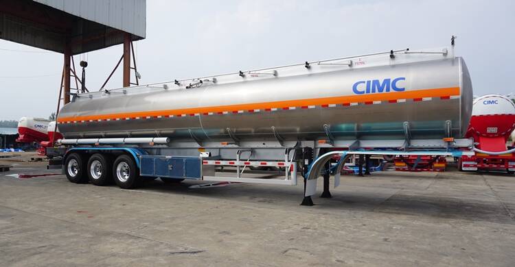 CIMC 40000L Aluminium Fuel Tanker Trailer for Sale in Ghana