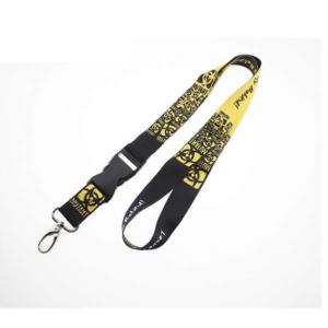 China Custom Woven Logo Polyester Lanyards with Badge Card Holder on sale 