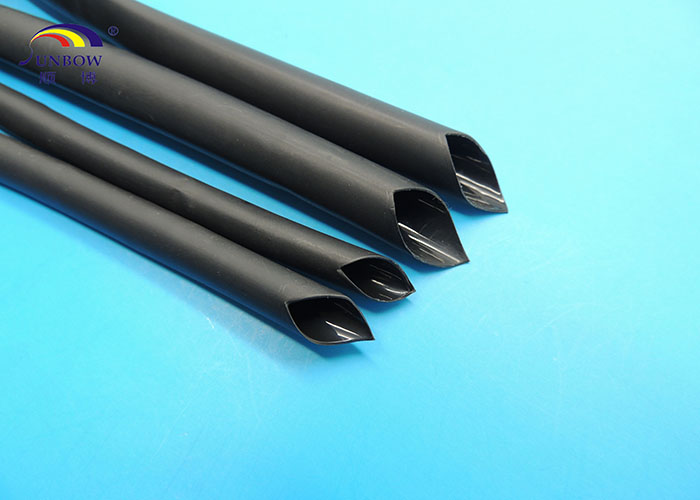 Semi-Rigid Heat Shrinkable Polyolefin Tubing with Meltable Liner 6.0mm Black VW-1