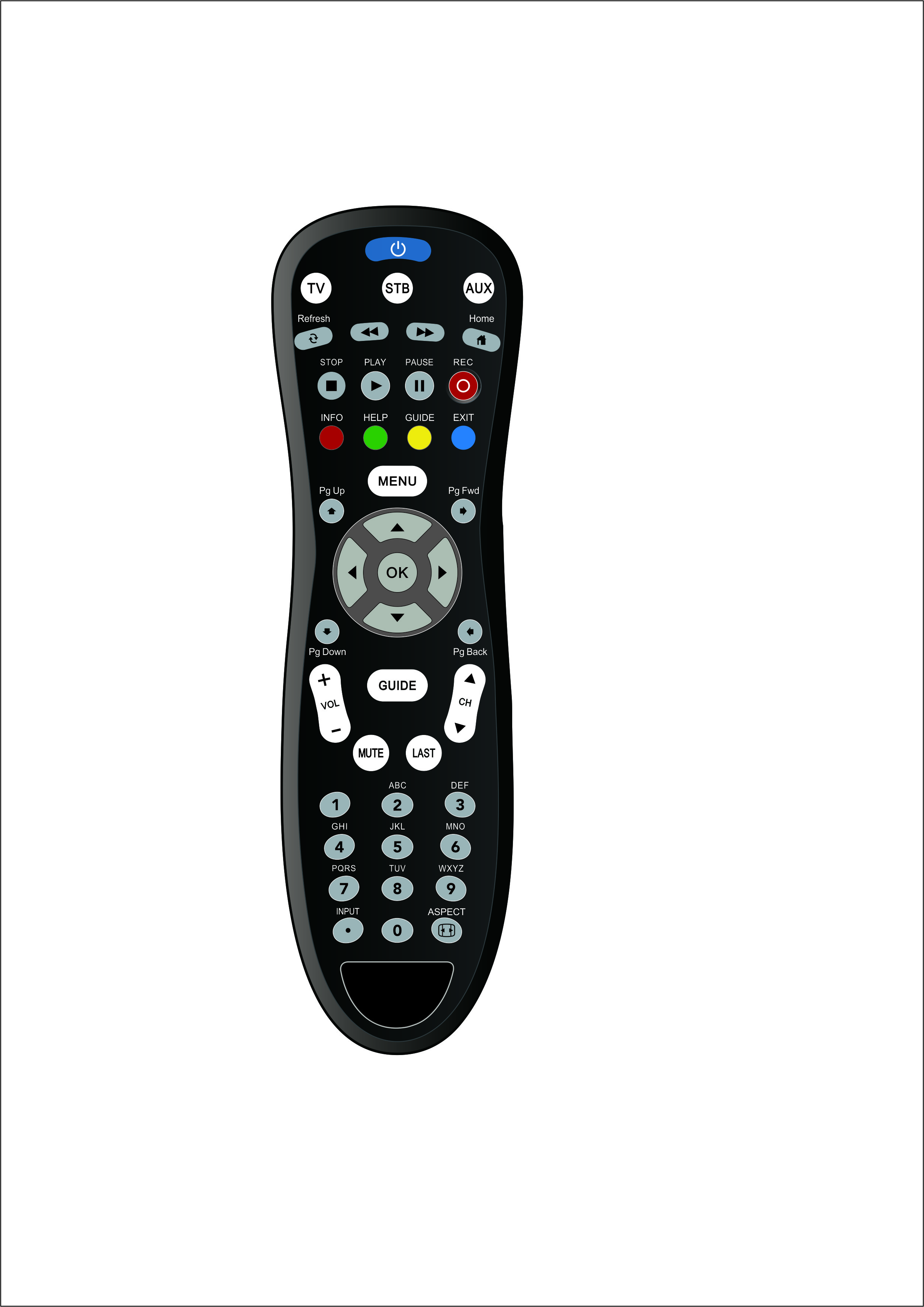 Powerful Multi Manual Language Remote Control For TV Permanent Memory